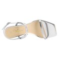 thumbnail image 3 of Sandalias Athlefit para mujer, tacón plateado, punta cuadrada, talla 9.5, 3 of 6
