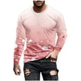 thumbnail image 2 of Lilgiuy Men Casual Round Neck Long Sleeve Pullover Valentine's Day 3D Printed T-Shirt Blouse Workwear, 2 of 5