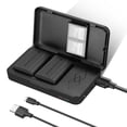 thumbnail image 1 of Baterías de repuesto y funda de carga dual USB para Canon, 1 of 8