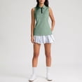 thumbnail image 7 of Womens Golf Shirt Sleeveless UPF 50+ Polo Shirts Collared Tennis Tops V Neck Athletic Workout Tank Quick Dry Mint Green L, 7 of 7