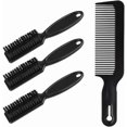 thumbnail image 1 of wqlpp-3Pcs Hair Clipper Cleaning Brush Set, Comb Scissors Cleaning Brush, Barber Salon Cleaning Brush Cleaning Clipper Barber Brush, 1Pcs Wide Tooth Comb Hair Styling Comb, for Barber Home Cleaning, 1 of 4