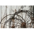 thumbnail image 2 of Highmith, Carol 14x11 White Modern Wood Framed Museum Art Print Titled - Old wagon wheels against a shed in Buffalo Gap Historic Village, near Abilene, TX, 2 of 4