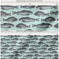 thumbnail image 2 of Soimoi Green Cotton Cambric Fabric Fish Ocean Printed Fabric 1 Yard 56 Inch Wide, 2 of 7