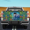 thumbnail image 2 of Stained Glass Elephant Tailgate Wrap – Colorful Elephant & Floral Mosaic Truck Tailgate Decal, Artistic Wildlife Pickup Tailgate Graphic, 2 of 7