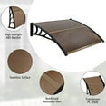 thumbnail image 4 of Spaco Outdoor Front Door Patio Overhang Awning for Sunlight Rain Snow Wind Protection-48 x 40 Inch, Entry Door Outdoor Window Awning Exterior, Front Door Overhang Awning for Sun Shutter, UV, Rain, 4 of 6