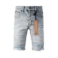 thumbnail image 2 of New Ksubi Men's Jeans Shorts 2025 Men's Fashion Casual Slim Fit Denim Shorts Ripped Short Jeans Below Knee, 2 of 7