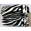 Twin Size Animal Print Fleece Blanket Leopard Zebra Giraffe Soft Plush Microfiber Throw Blankets (White Zebra)