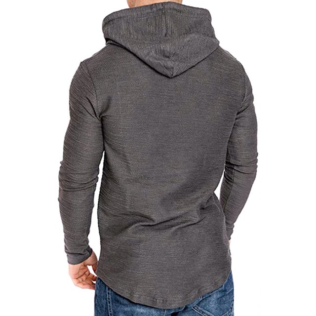 Sonducket Sudadera con capucha de algodón para hombre Sudadera con capucha absorbente de sudor Sudadera con capucha de algodón Sudadera con capucha de Sudaderas y sudaderas con capucha L, gris Sonducket AP000756-08