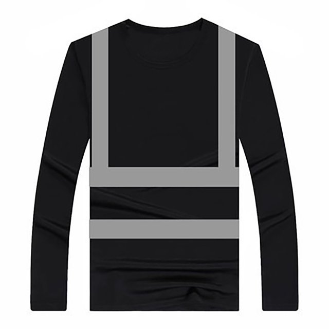 WEAIXIMIUNG T Shirts For Men Graphic Design On Back Men High Vis Reflective T Shirt Long Sleeve Mesh Shirts Work Shirt