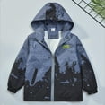 thumbnail image 2 of QQAMB Boys Rain Jackets Cotton Waterproof Zip Up Hooded Lightweight Windbreaker Coats for Kids, 2 of 6