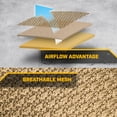 thumbnail image 5 of Caterpillar AeroMesh Beige Seat Covers for Trucks, Car, & SUV - (2) Front Truck Seat Cover Protector - Breathable Mesh Universal Fit Car Seat Covers - Automotive Seat Covers Top of Seat Protection, 5 of 7