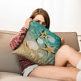 thumbnail image 7 of Indulge in Coastal Luxury with Set of 2 Starfish & Coral Throw Pillow Covers - 16x16 inch, Perfect for Summer Home Decor., 7 of 7