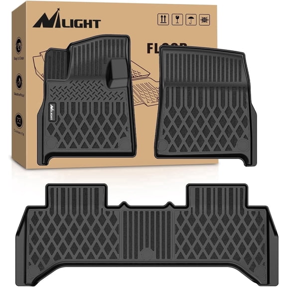 Nilight Floor Mats for Rivian R1T 2025 All Weather Custom Fit Heavy Duty Floor Liners