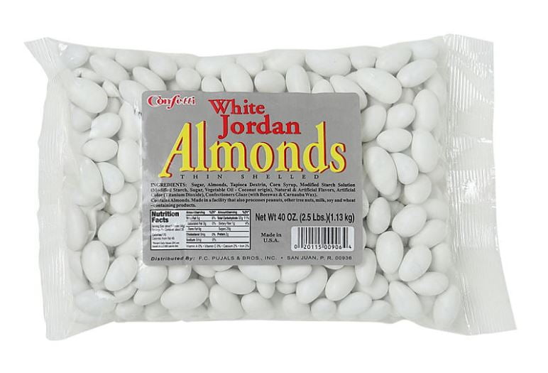 Confetti White Jordan Almonds 2.5 lbs.