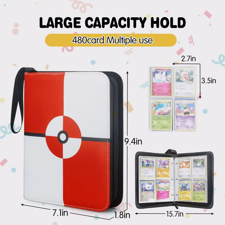 Champhox Pokemon Card Organizer Book with 480 Card Sleeves 