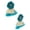 Teal Green, variant on Women's Matte Flower Stone Center Thread Tassel Dangle Pierced Earrings, Navy
