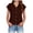 Brun, variante sur Ymyiu Blouses pour Femmes Tendance Chemises Décontractées à Boutons pour Femmes Blouses à Manches Courtes Hauts d'Été Unis Taille P(Orange, P)