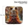 thumbnail image 3 of Pofeuu Valley Meditating Guinea Pig Print Leather Coasters Set of 6, Round Cups Mugs Mat Pad for Home Kitchen Heat Resistant Drink Coasters,Square, 3 of 7