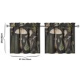 thumbnail image 2 of Mushroom (68) Kitchen Curtains - Vintage Tier Curtains for Bathroom Living RV Rod Pocket Window Drapes 36 Inch 2 Panels Set 27.5"x24" Window Treatment Tiers, 2 of 4