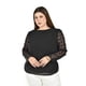 thumbnail image 1 of Blusa de mangas con relieve Roman Fashion Tallas Extras 5107 Negro 38, 1 of 5