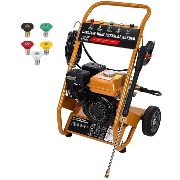 3950 PSI Gas Pressure Washer 5 Nozzles Gas Powered Washer 6.5HP 2.6 GPM 212cc