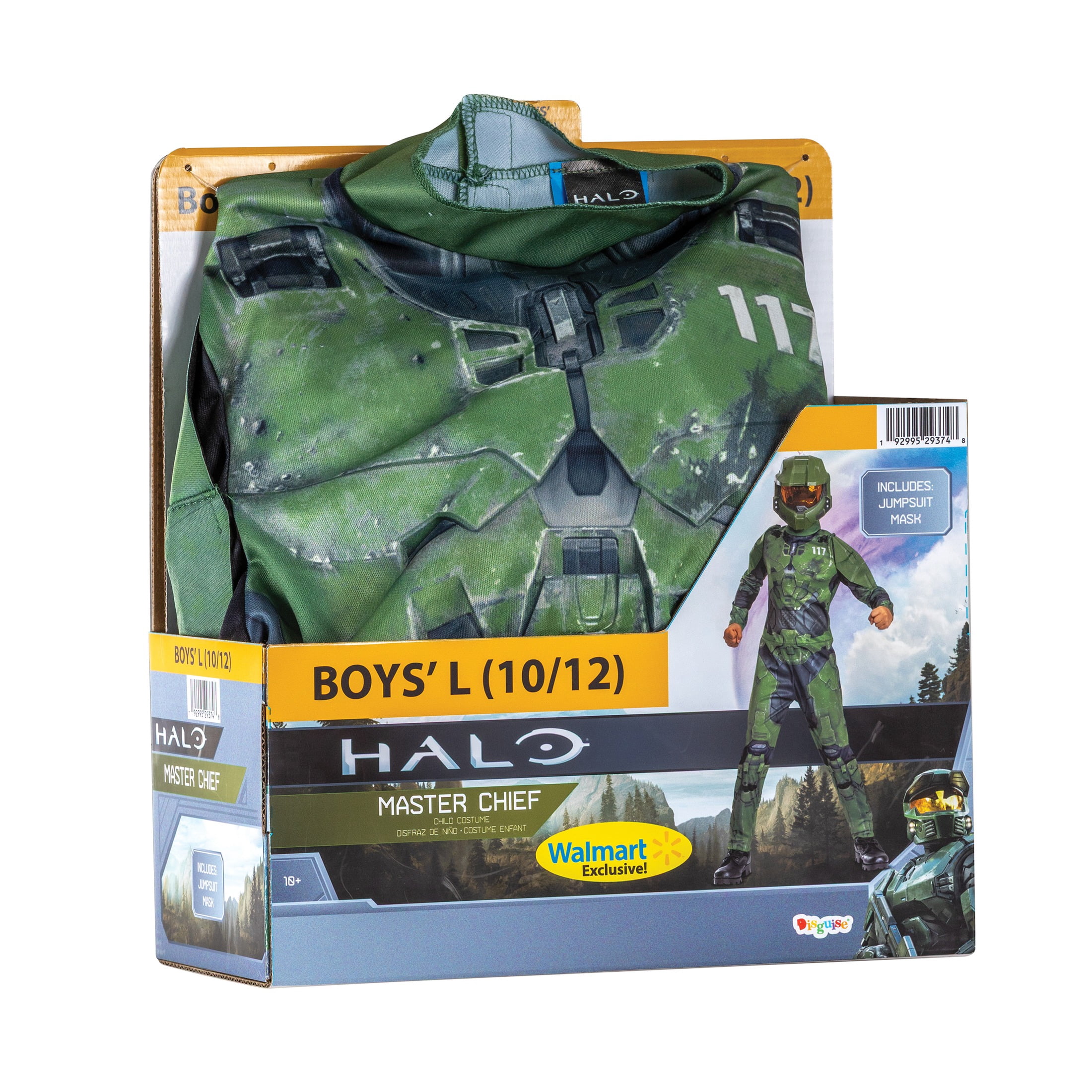 Halo Master Chief Halloween Costume for Children, 2-Piece, Boys' Size L (10/12), by Disguise