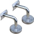 thumbnail image 1 of Juego de 2 soportes de pasamanos de acero inoxidable pulido para fijación a pared, pasamanos de pared interior, loft, pasamanos antiguos, barra de soporte de pasillo de 6060 mm, Versail, 1 of 5