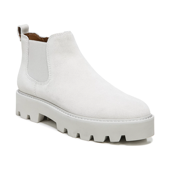 Franco Sarto Women's Aluminum Suede / Fabric Balin Lug Sole Booties, 10 M