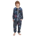 thumbnail image 2 of BZSMCE Unisex One-piece Pajama Cotton Sleepwear Galactic Bloom Printed, 2 of 8