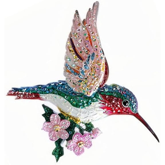 Hummingbird Hanging Ornament, Festival Tree Wreath Sparkling, Bird Shape Pendant, Christmas Decoration Peaceful, Hummingbird Tree Pendant, Sparkling Ornament, Festival Hanging(Q)