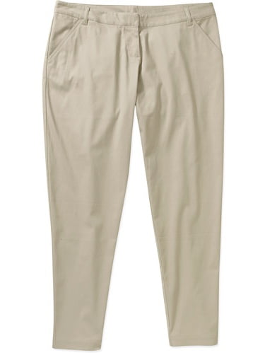 GEORGE - Women's Plus-Size Flat Front Pants - Walmart.com - Walmart.com