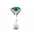 thumbnail image 6 of HeartsAndYou 2ct Pear Natural Emerald Diamond Ring Halo Trilogy Solitaire 14k REAL White Gold, 6 of 9