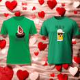 thumbnail image 3 of Playera Duo Parejas Con Impresion De La Pareja Perfecta Con Cerveza 14 De Febrero San Valentin Color Verde Talla Grande Marca Emil SaEs, 3 of 4