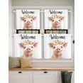 thumbnail image 2 of Cute Pig Short Blackout Curtains 30Inch Long Welcome Garland Rod Pocket Kitchen Curtains, 2 Panels Thermal Insulated Room Darkening Drapes for Bedroom, 30"W x 30"L, 2 of 5