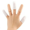 thumbnail image 4 of 12 Pieces Gel Finger Protector Finger Cots Silicone Finger Cover Cap Gel Finger Sleeves Finger Support for Finger Cracking, (3 colors), 4 of 5