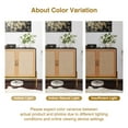 thumbnail image 5 of Veanerwood Black and Gold Rattan Storage Cabinet, 5 of 8