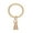 Golden, variant on Harmtty Leopard Print Tassel Keychain, Faux Leather with Key Ring Holder, 7.48"