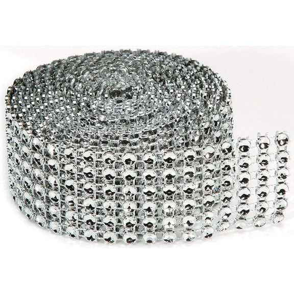 Darice Beaded Trims, Silver, By the Yard