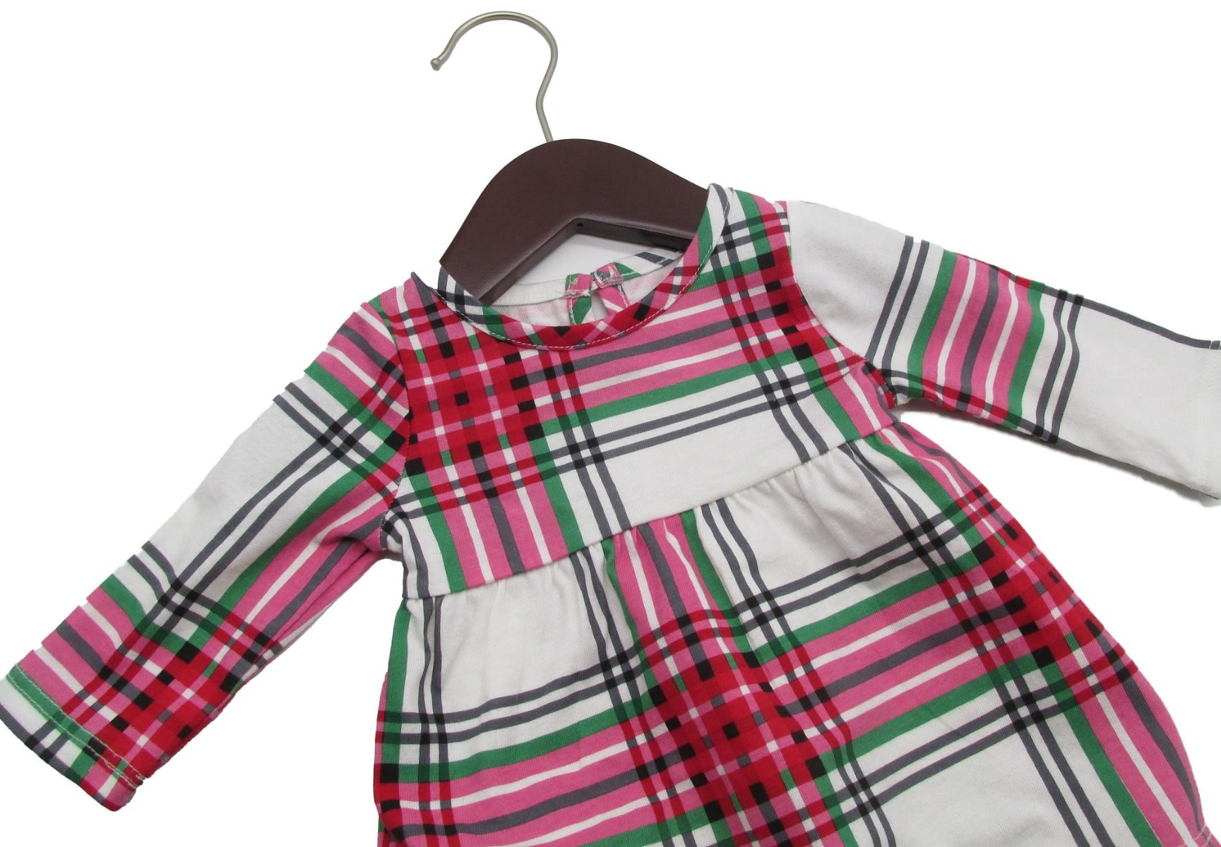 NAHANCO Wooden Baby/Infant Hangers, 10" - Low Gloss Mahogany, 25/CTN