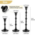 thumbnail image 3 of Candle Holder Black Candlestick Holders Set of 18 Iron Metal Candle Holders for Candlesticks Vintage Candle Stick Holders Decor for Home Farmhouse Kitchen Fireplace Mantle Bathroom, 3 of 7