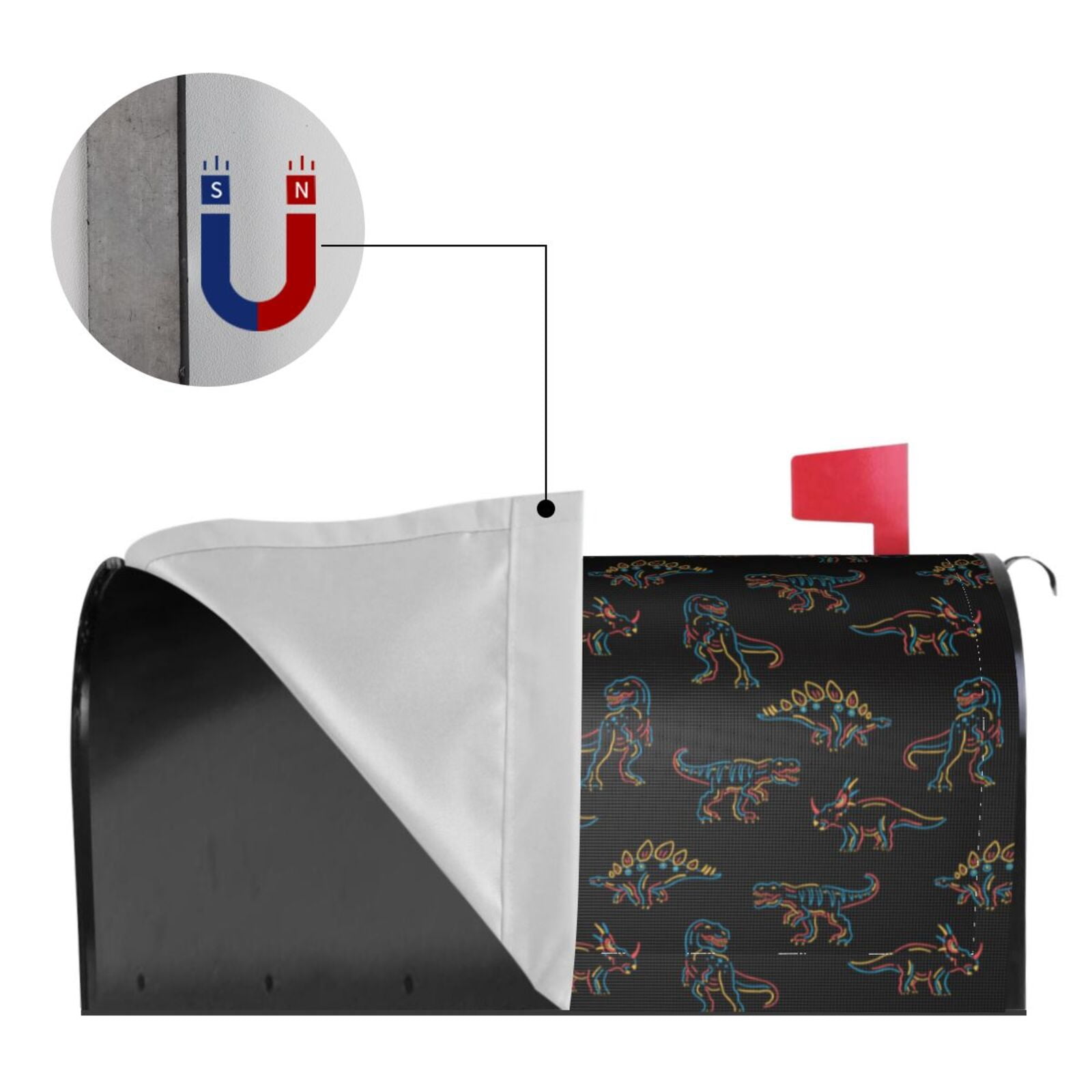 Kdxio Magnetic Mailbox Cover 25.5x21 in Mailbox Cover Outdoor Decoration Holiday Mailbox Covers for Home Garden Yard-25.5x21 in