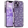 thumbnail image 1 of Funda FABSPARK para iPhone 16e 6.1" con Brillo Morado y Diamantes, 1 of 9