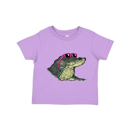 

Inktastic Sunny Gator in Pink Sunglasses Gift Toddler Boy or Toddler Girl T-Shirt
