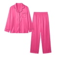thumbnail image 4 of yillto Women Pajamas Sets Pants Button up Pjs Set Long Sleeve with Pockets Sleepwear Loungewear 2 Piece, 4 of 6