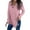 Pink, variant on Dyfzdhu Long Sleeve T Shirts for Women Trendy V Neck Lace-Up Collar Loose Top Strappy Blouse Black