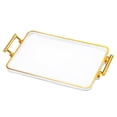 thumbnail image 4 of Bandeja para servir comida perfecl rectangular Con asas nórdica para guardar joyas transparente, 4 of 8