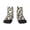 2 Black-2, variant on Cactuses Pattern Quarter Crew Socks,Toe Seamed Ankle Socks,Cotton Cushioned Breathable Athletic Crew Sports Socks