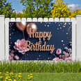 thumbnail image 5 of Yatrandify Elegant Floral Birthday Party Banner Decorative Background for Celebration Indoor Decoration Event, 5 of 7