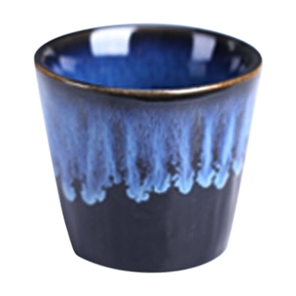 Ceramic Coffee Mug 15 Oz Reactive Glaze Blue, Unique Reactive Glaze Coffee Cups Handcrafted, Dishwasher Safe Ceramic Mug for Tea Hot Drinks, Home Office Drinkware Cup