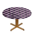 thumbnail image 3 of Orinice Checkered Fabric Round Table Cover Stain Resistant Washable Indoor Outdoor Tablecloth Kitchen Dining Wedding Parties 100% Polyester 54-58, 3 of 8